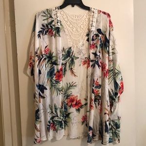 NWT AE Floral Cardi